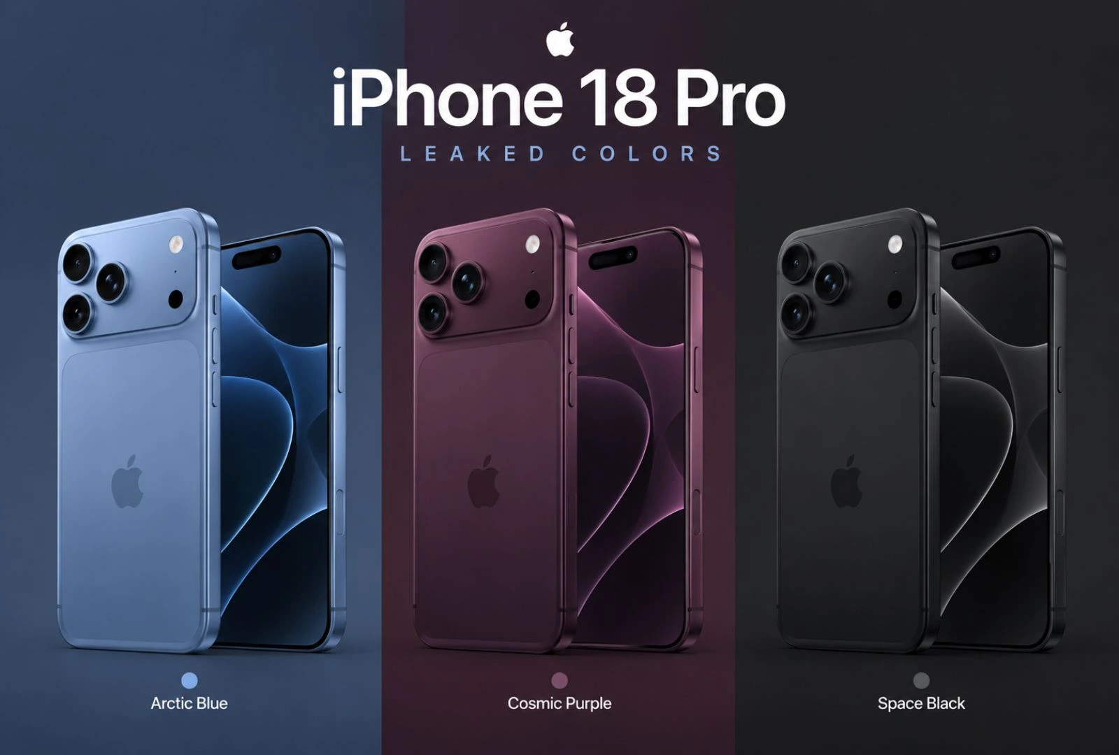 iPhone 18 Pro leaked colors and hidden Face ID for iPhone repair services.
