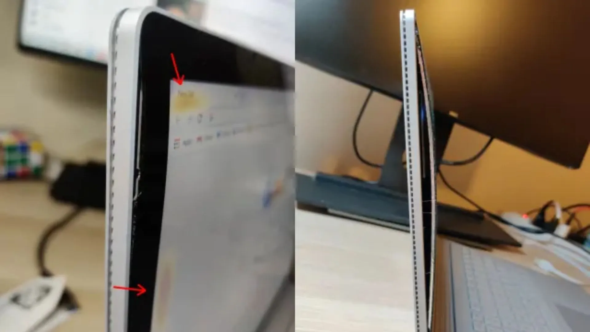 Laptop screen repair for swollen battery screen bulge issue
