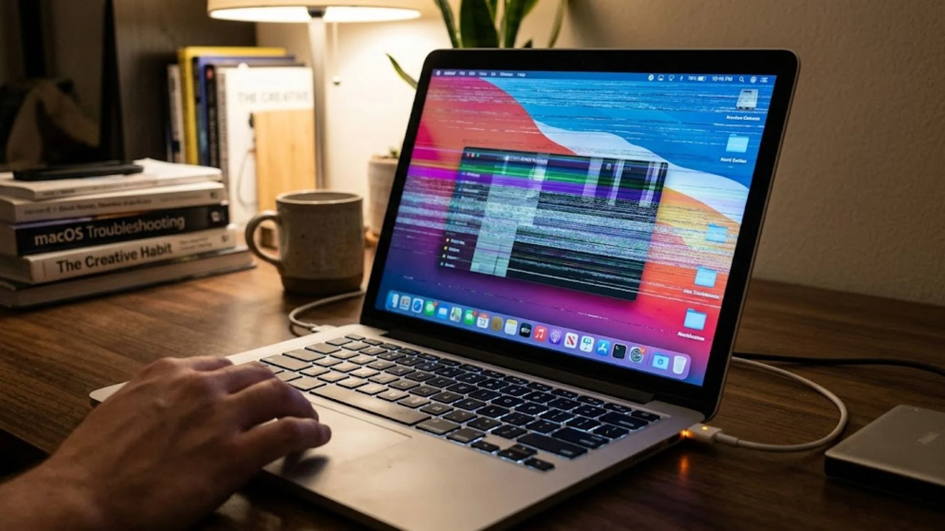 Professional technician performing tablet repair by replacing a broken screen using precision tools on a repair workstation