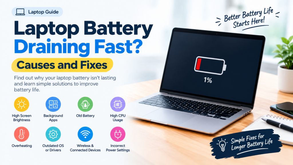 Laptop Battery Draining Fast: Causes and Fixes